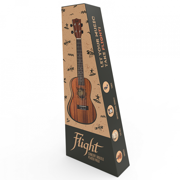 Flight NUC 310 Concert Ukulele-Pack(inkl.Zubehör)